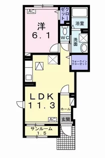 ブライトノース【1階】の間取り