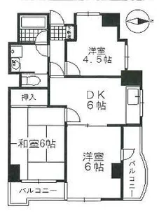 赤坂クラウンズマンション【6階】の間取り