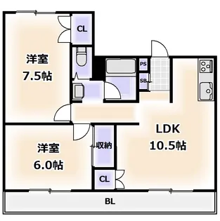メゾンドール天王寺【6階】の間取り