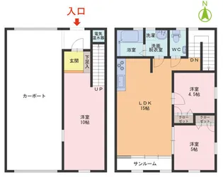 テラスハウスN【1階】の間取り