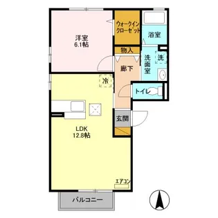 ルピナス コート C【1階】の間取り