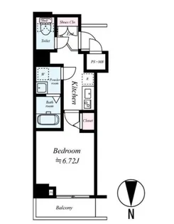 Rising place 両国三番館【6階】の間取り