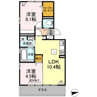 オッツセンチュリー【1階】の間取り