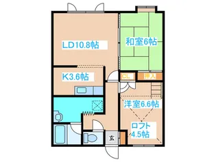 小田ビル 美園ライラックハイツ【3階】の間取り