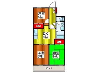 コスモ21【4階】の間取り