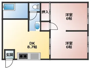 ドミール久里浜【1階】の間取り