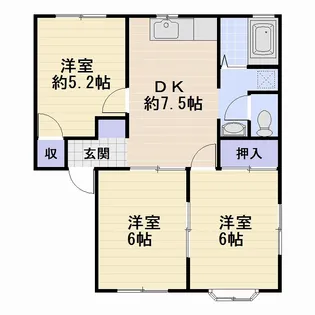 セレス鵠沼B【2階】の間取り