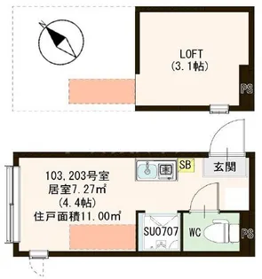 S.T Riverside【1階】の間取り
