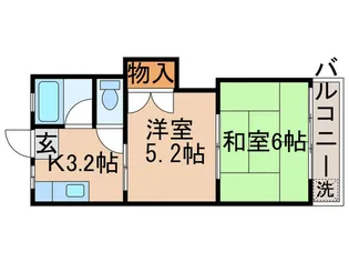清水ハイツ【4階】の間取り