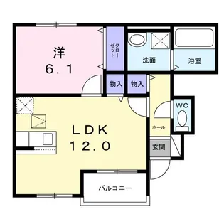 グレイスヴィラ【1階】の間取り