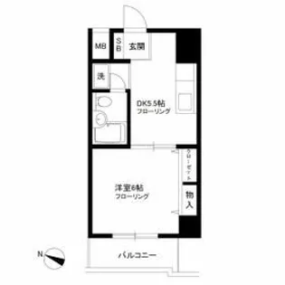コーポ駒沢P-1【4階】の間取り