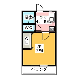 シティハイム山本【1階】の間取り
