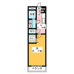 ノワエブラン利平治【3階】の間取り