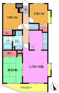 ロブレ市川【5階】の間取り