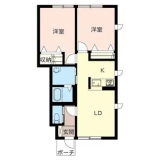 シャーメゾン花水木A【1階】の間取り