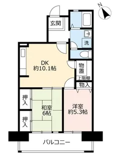 URアーベイン東三国【2階】の間取り