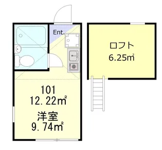 クレール上野【1階】の間取り