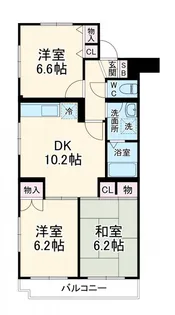 リテラス武蔵中原【1階】の間取り