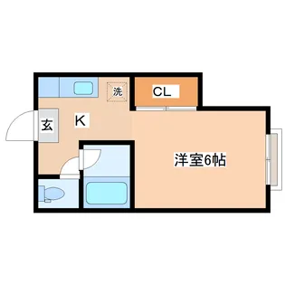 ペレオ河原町【2階】の間取り