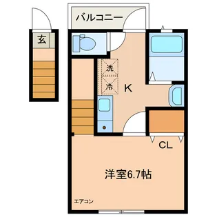 Teras若泉【2階】の間取り