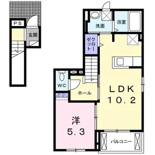 フォルシュ TARU A棟【2階】の間取り