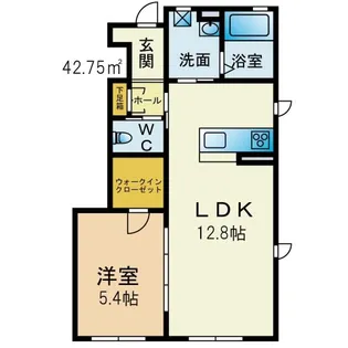 Halemahalo C【1階】の間取り