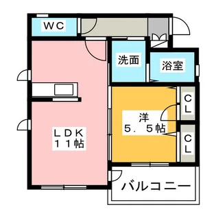カサブランカ【1階】の間取り