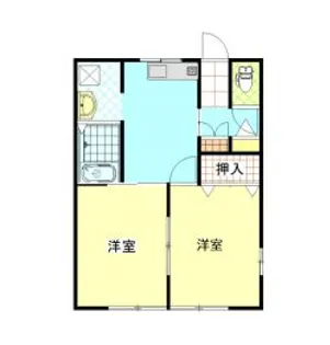 ハイツ清水K棟【1階】の間取り