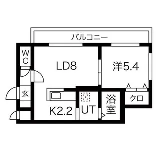 リバーサイド札幌西【3階】の間取り