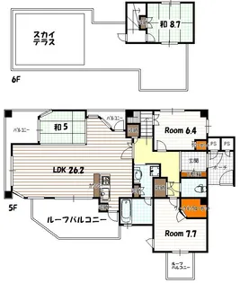 アルス丸太町山水庵【5階】の間取り