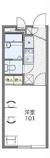 レオパレスみどり【1階】の間取り