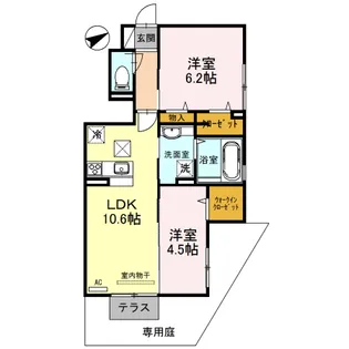 シャルムコート【1階】の間取り