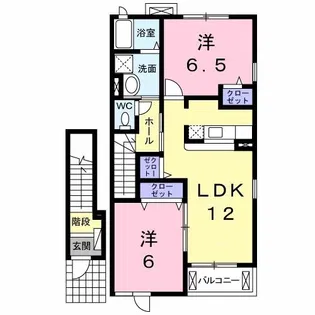 フェリス二見B【2階】の間取り