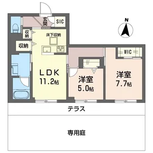 ラパン ド フォレ【1階】の間取り