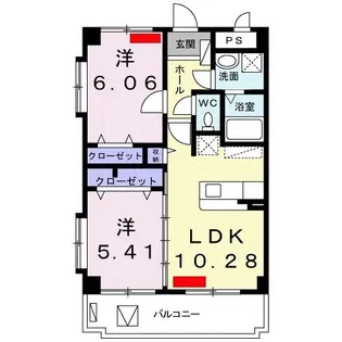 ハピネスコート SHO【4階】の間取り