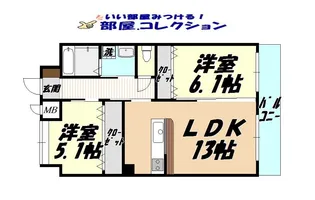 リード大手町【12階】の間取り