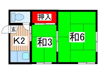 陽光荘【2階】の間取り