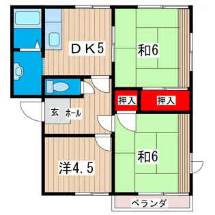 アベニュータウンB棟【2階】の間取り