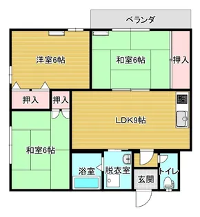 スティルライフ黒髪【2階】の間取り
