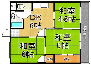 ヴィラ北田【2階】の間取り