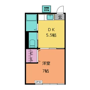 みどりコーポ【1階】の間取り