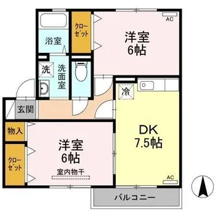 ブラゾーネ B棟【1階】の間取り