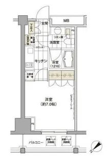 パークハビオ渋谷【9階】の間取り