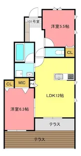 セレナKーテラス【1階】の間取り