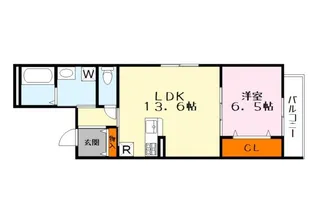 ビエノス焔魔堂【1階】の間取り