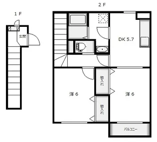 ロイコプサールのない【2階】の間取り