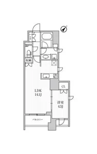 ディームス日本橋水天宮【6階】の間取り