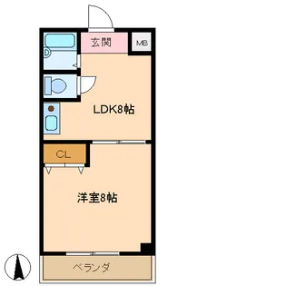 大阪府大阪市平野区喜連西2【マンション】の間取り
