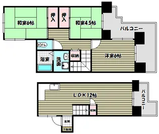 千代田第ニ住宅5号棟【5階】の間取り