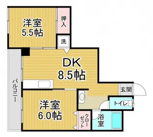 第1吉岡ビル【6階】の間取り